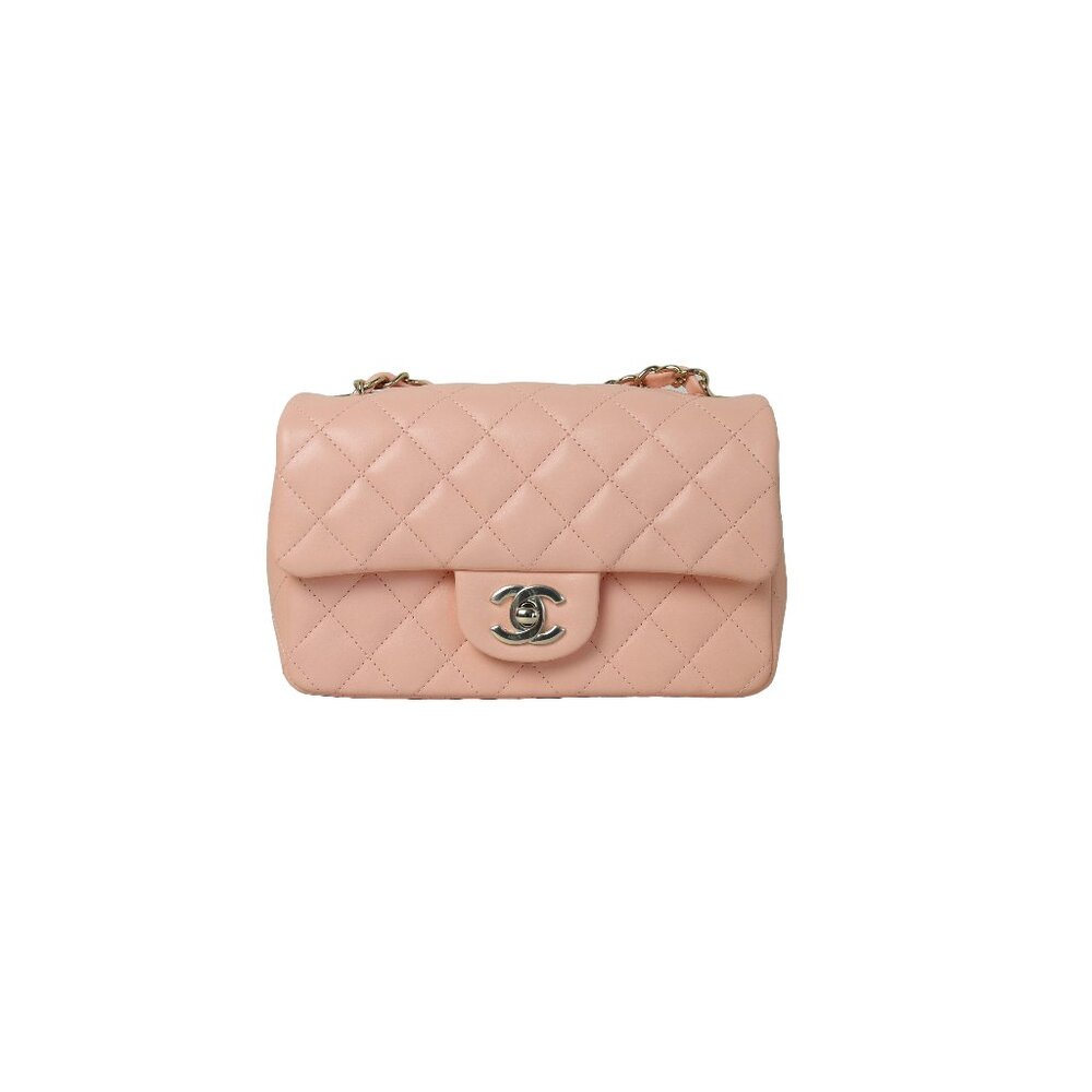 Chanel Mini Flap Lambskin Bag Light Orange